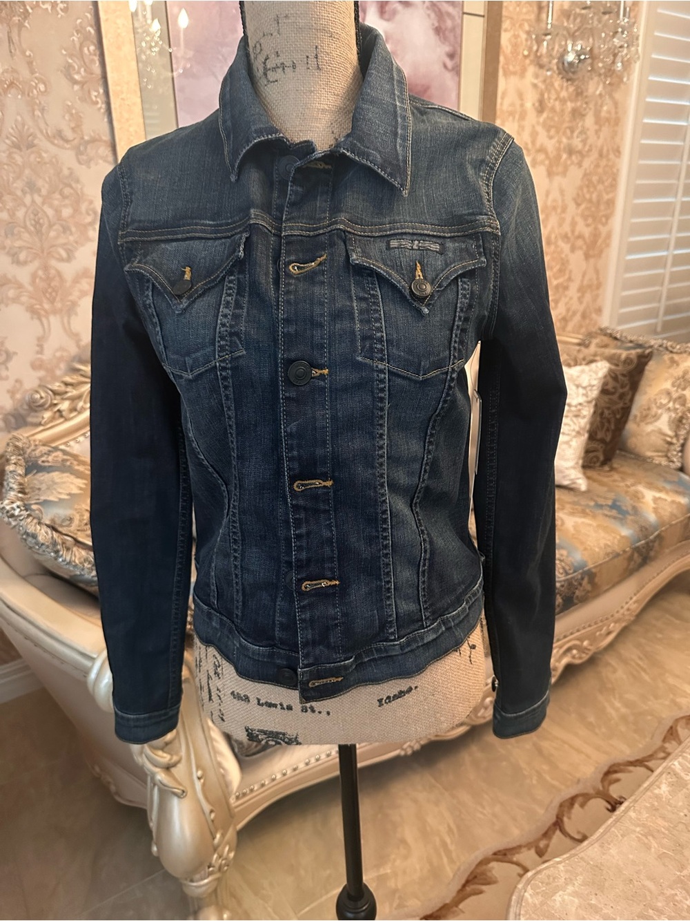 Hudson (brand New )Classic Dark Blue Denim Jacket - Women